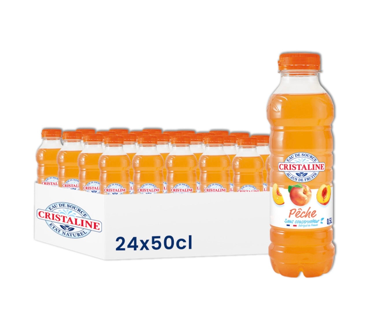 CRISTALINE PÊCHE - PET - 50 CL * 24