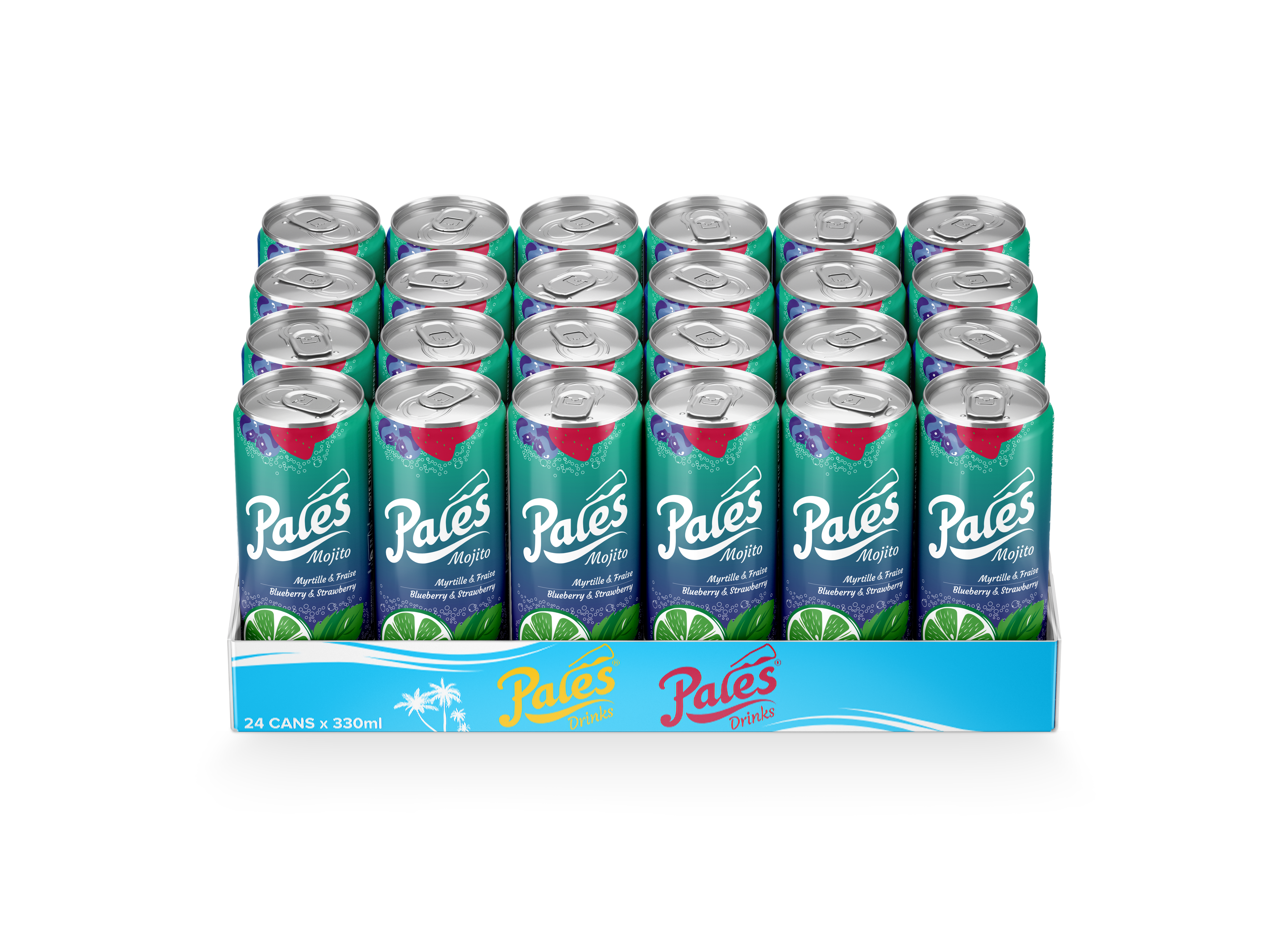 PALES MOJITO MYRTILLE & FRAISE 33 CL * 24