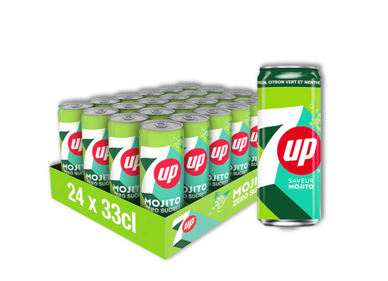 ZEVEN UP MOJITO-SLIM -33 CL X 24 (BE)