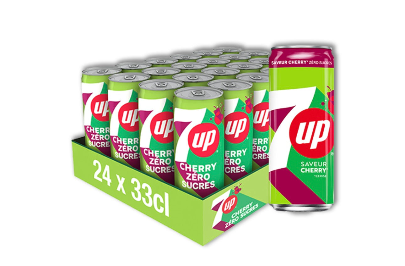 ZEVEN UP CHERRY - SLIM - 33CL X 24 (BE)